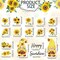 27 Pcs Sunflower Gnome Refrigerator Magnets Cruise Door Magnets Summer Car Magnetic Stickers Summer Fridge Garage Decals Sunflower Party Decorations for Fall Autumn Home Office Decor